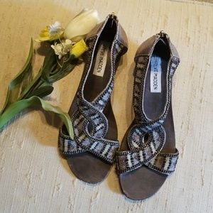 Steve Madden Summer Sandals pewter &black